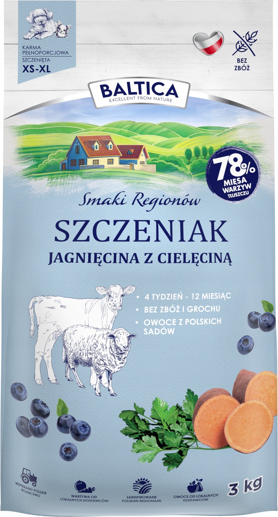 BALTICA puppy food Lamb with veal XS/XL 3kg