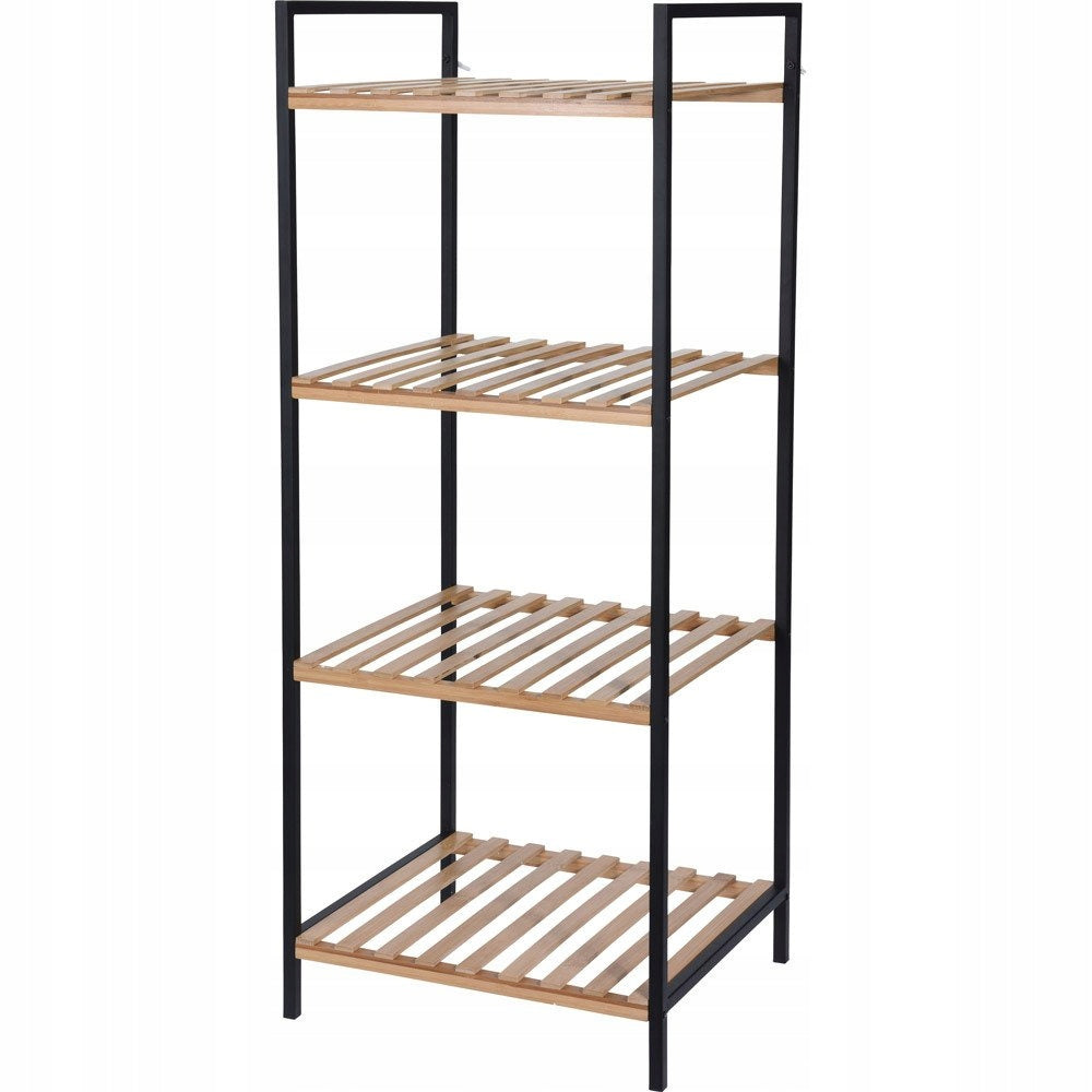 BAMBOO BATHROOM SHELVING UNIT 4 LEVELS 38 X 32,5 X 95 CM BROWN Packaging status original
