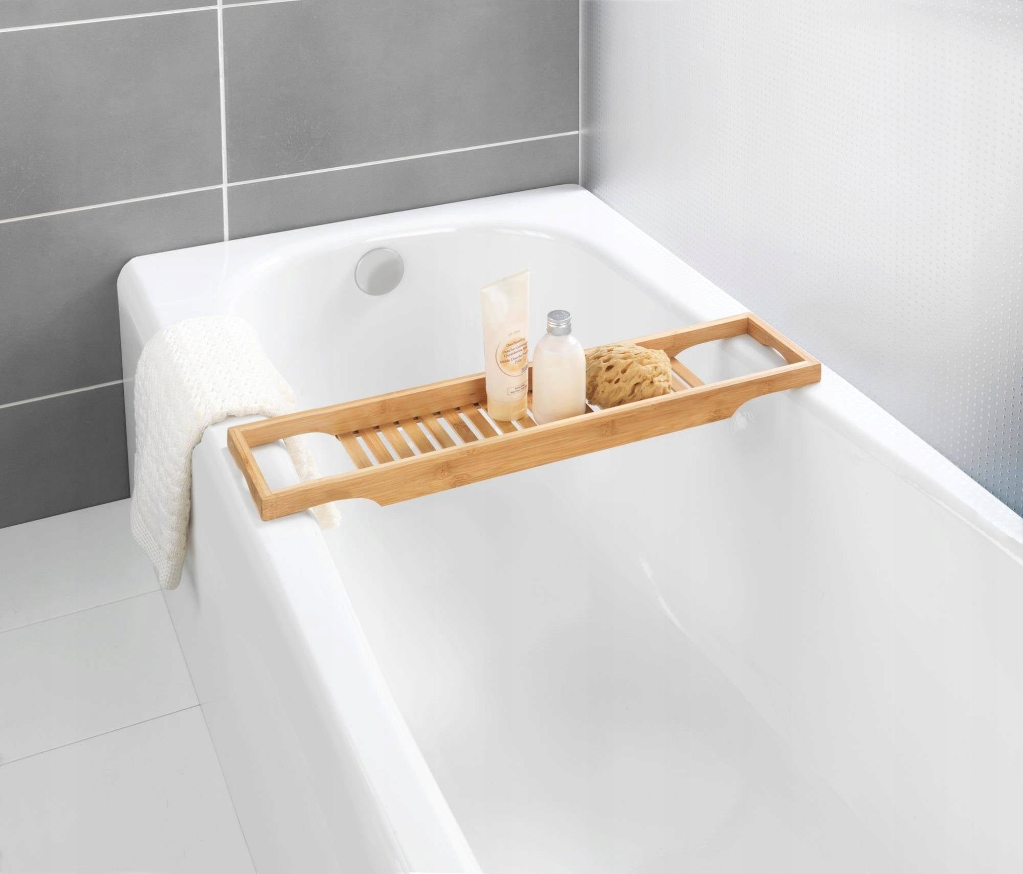 BAMBOO BATHTUB SHELF 70 x 16 x 4,5 cm WENKO Brand Wenko
