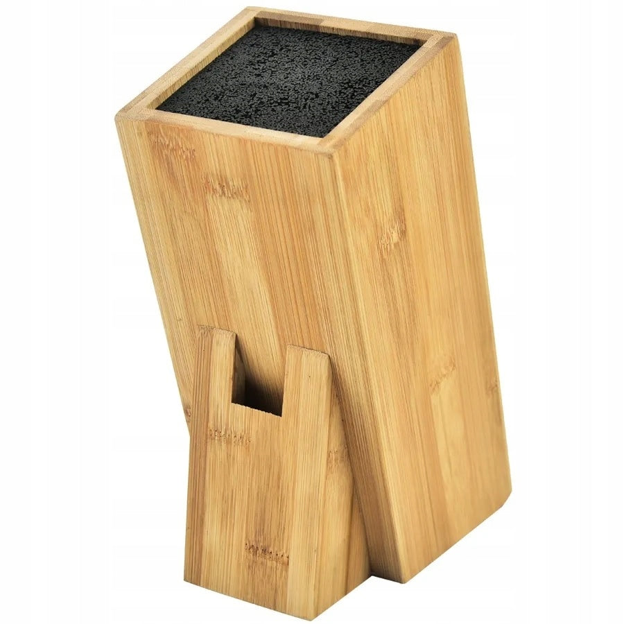 BAMBOO BLOCK KNIFE RACK SCISSORS UNIVERSAL SOLID HEAVY