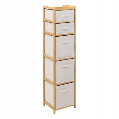 BAMBOO CHEST OF DRAWERS with 5 drawers Tidy brown
