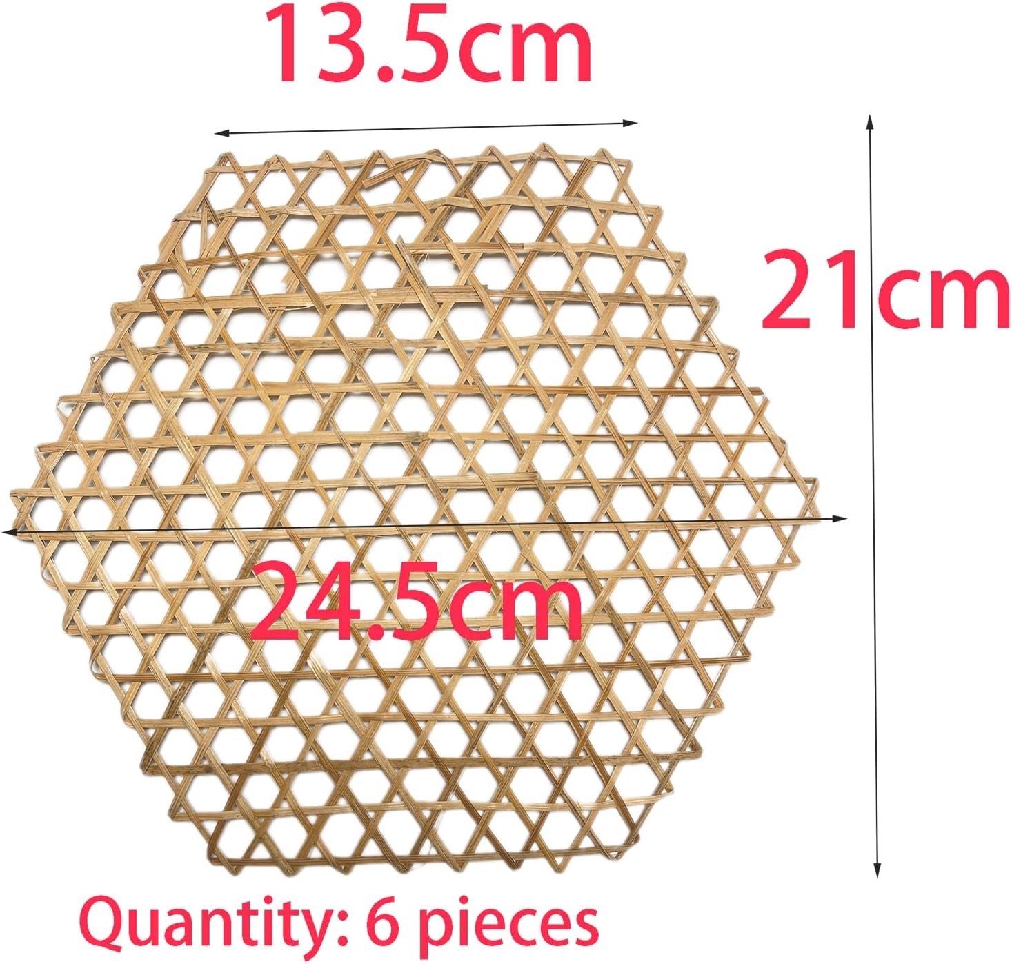 BAMBOO MAT 6 PIECES HEXAGONAL STEAMING MULTIPLE Brand no brand