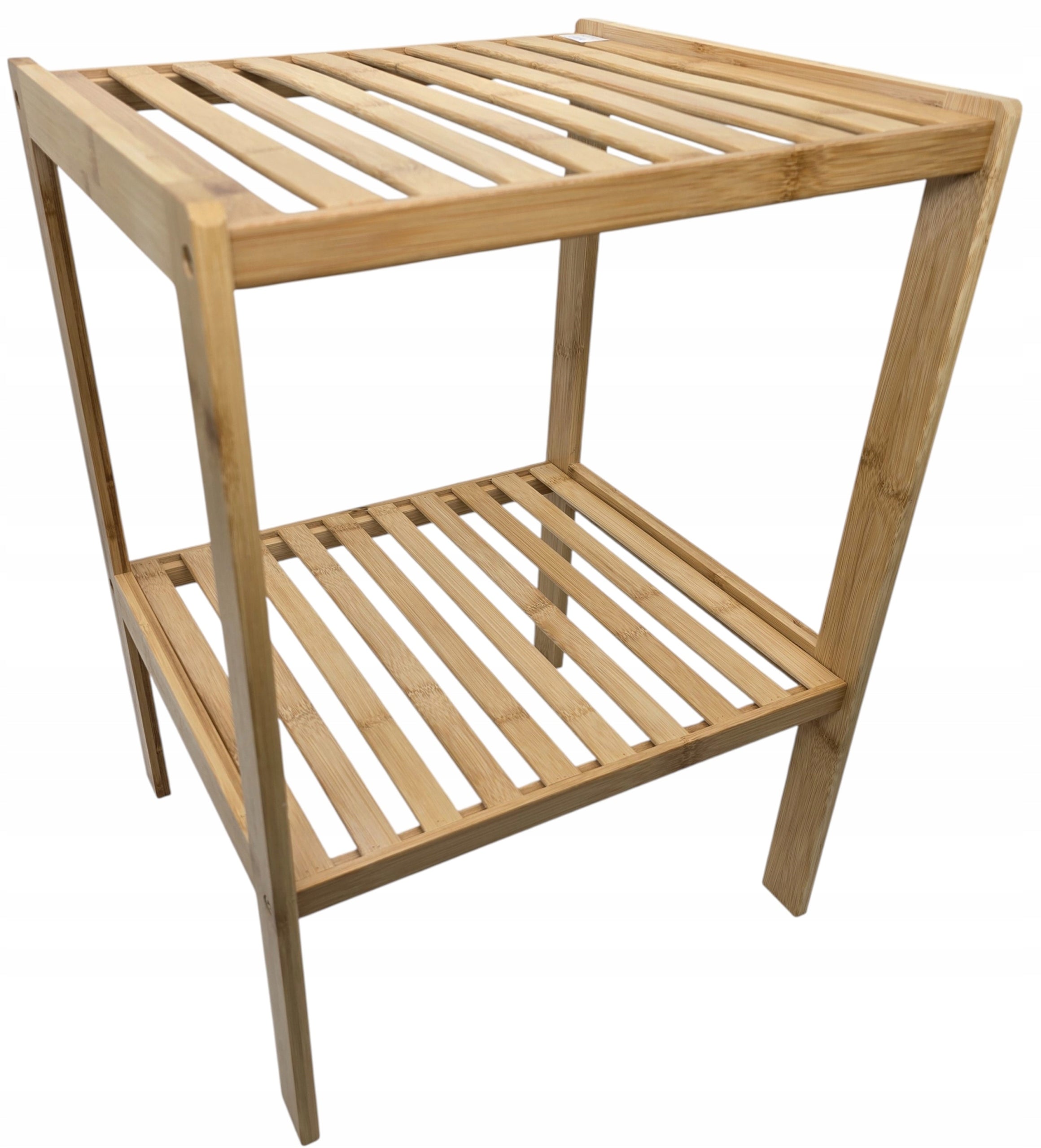 BAMBOO RACK STYLISH WOOD 2 LEVELS UNIVERSAL SHELF 50 CM Packaging status original