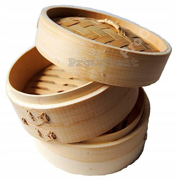 BAMBOO STEAMER Heuschen & Schrouff 15 cm Round Two-Tier