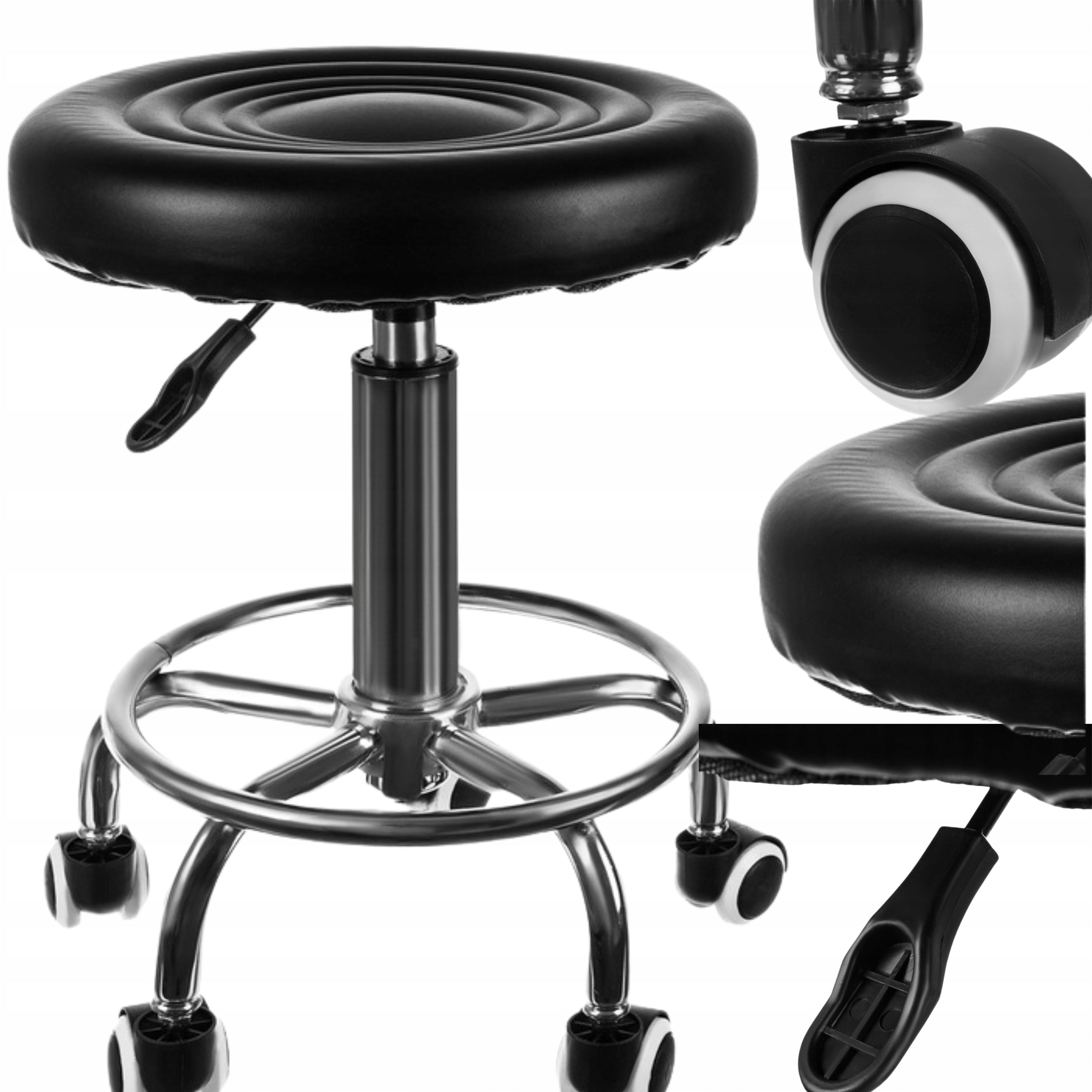 BAR STOOL BAR CHAIR BARBER STOOL Upholstery color black