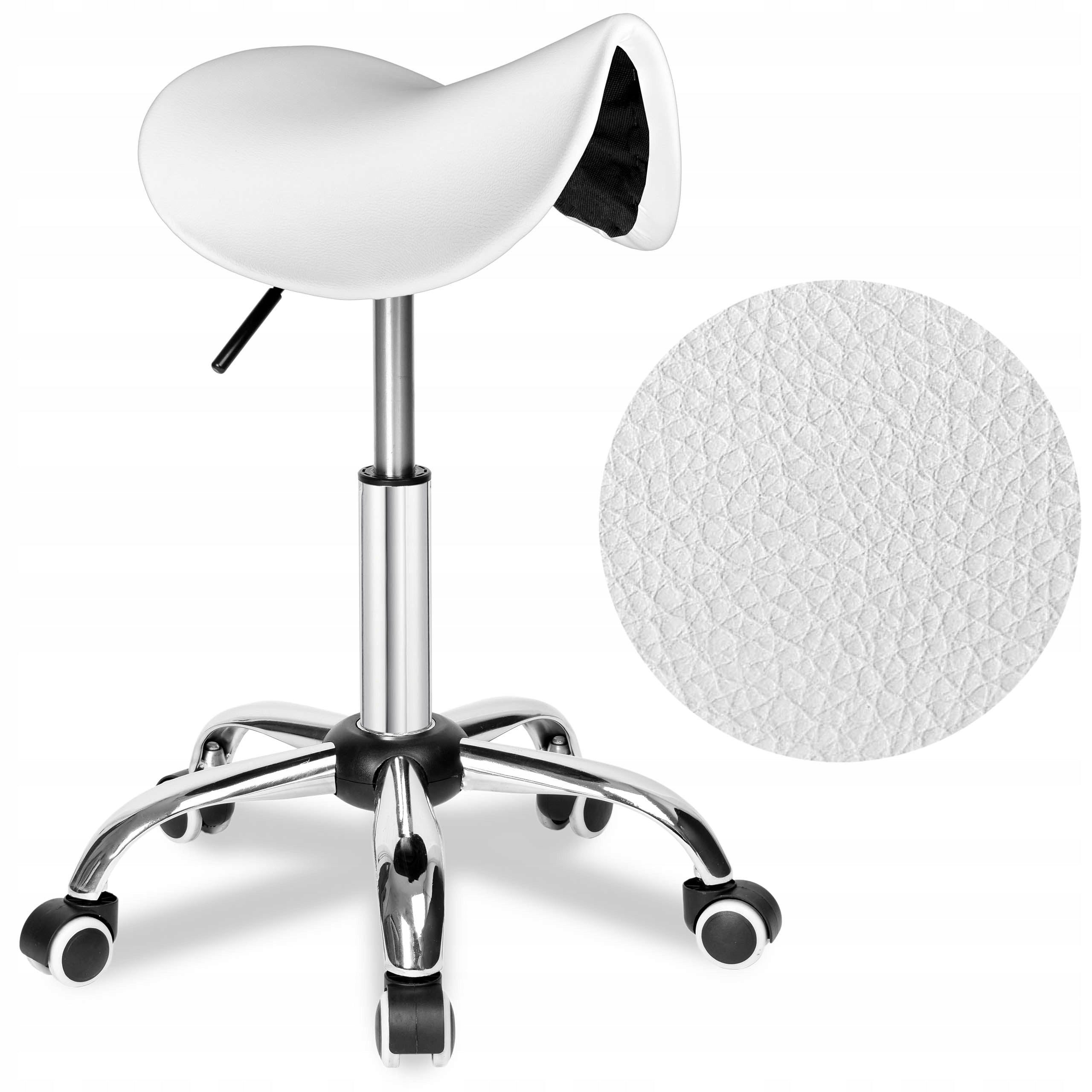 BAR STOOL COSMETIC STOOL HAIRDRESSER STOOL ON WHEELS ROTATING SPA SADDLE