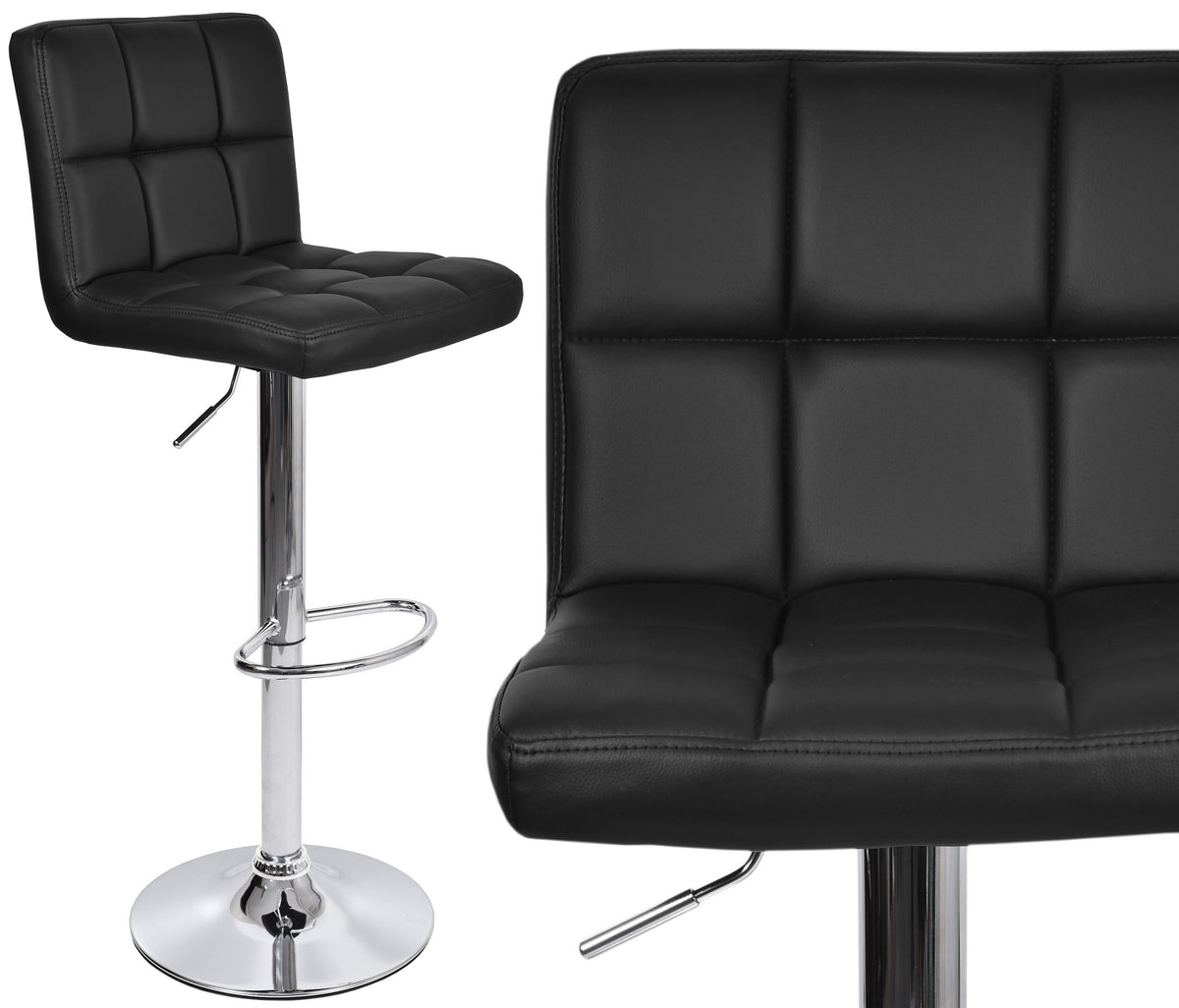 BAR STOOL KITCHEN SWIVEL BAR CHAIR LOFT STOOL BLACK LOFT
