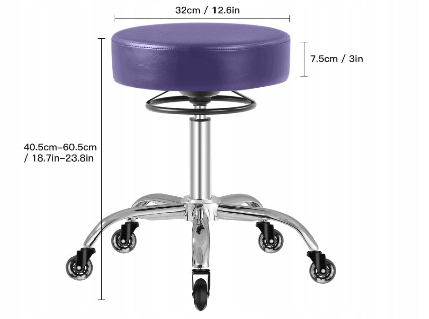 BAR STOOL SWIVEL STOOL FOR SPA BEAUTY SALONS PURPLE Brand no brand