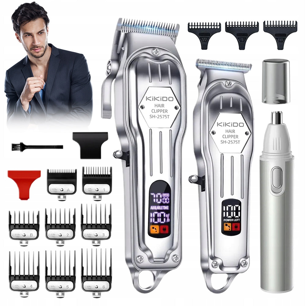 BARBER SET MACHINE RECHARGEABLE TRIMMER USB CHARGING Bedee