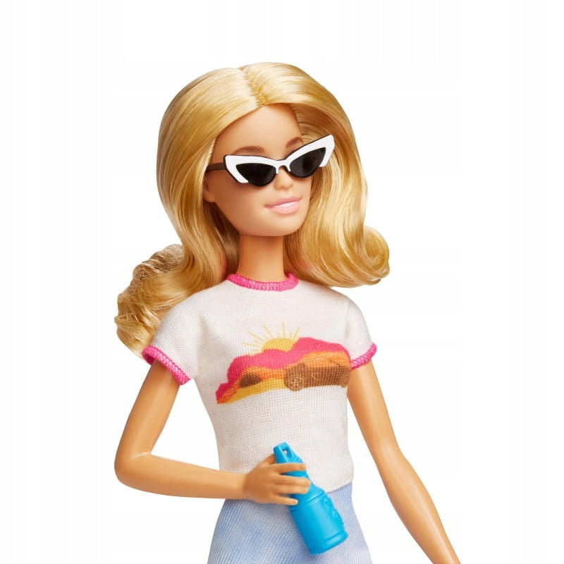 BARBIE CHILDREN'S DOLL TRAVELER MALIBU FIGURINE ON THE GO + ACCESSORIES Brand Barbie