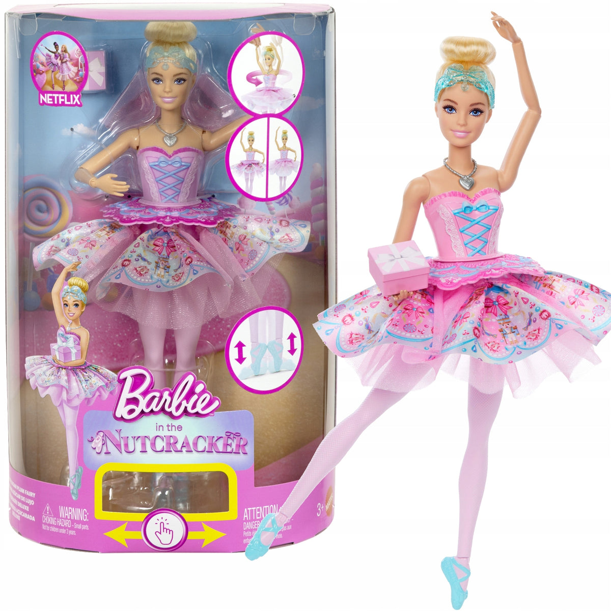 BARBIE DOLL IN NUTCRACKER BALLERINA CLARA WITH CHANGING SKIRT