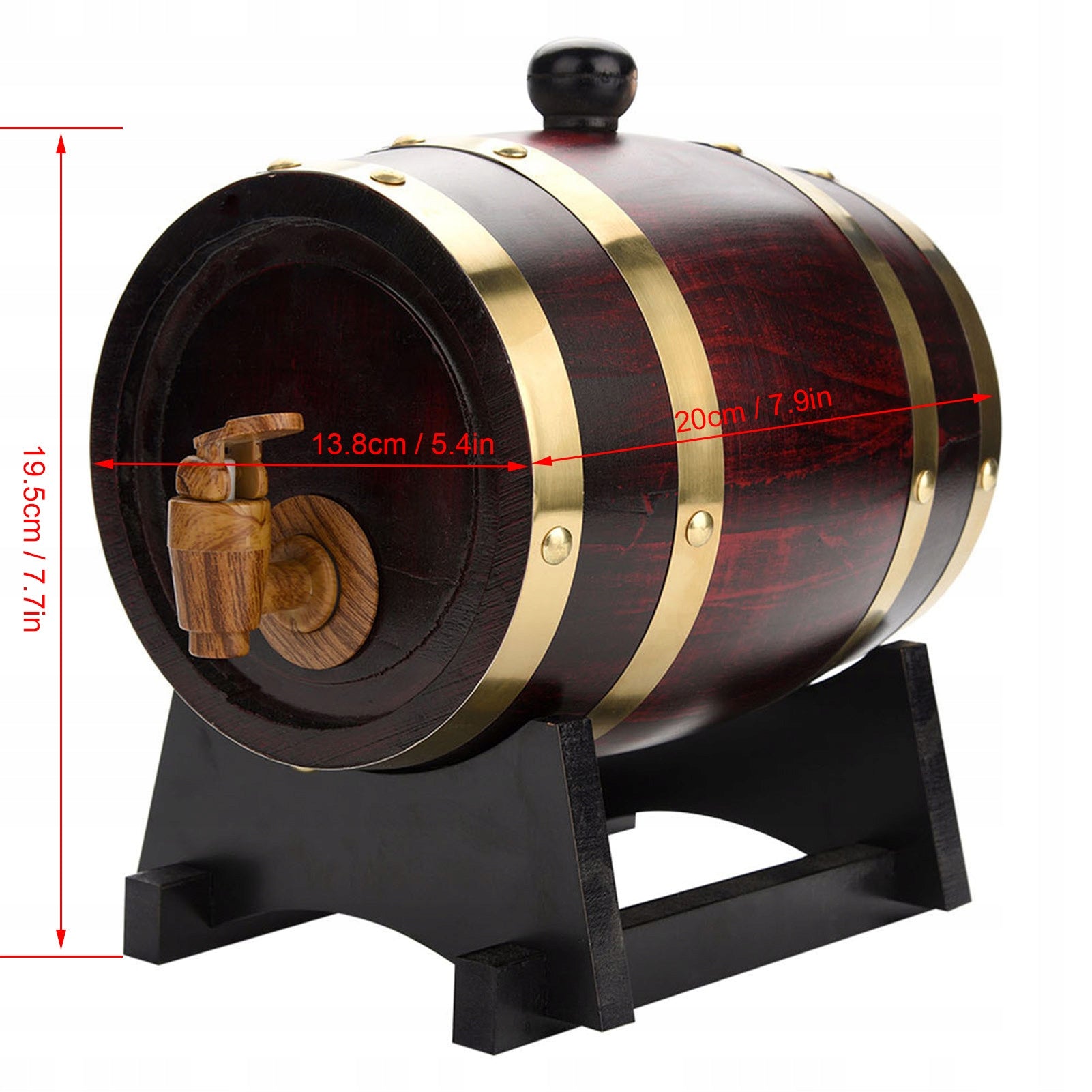 BARREL 1.5L wood WITH TAP ANTAŁEK BIMBER WHISKY WINE ALCOHOL Brand no brand