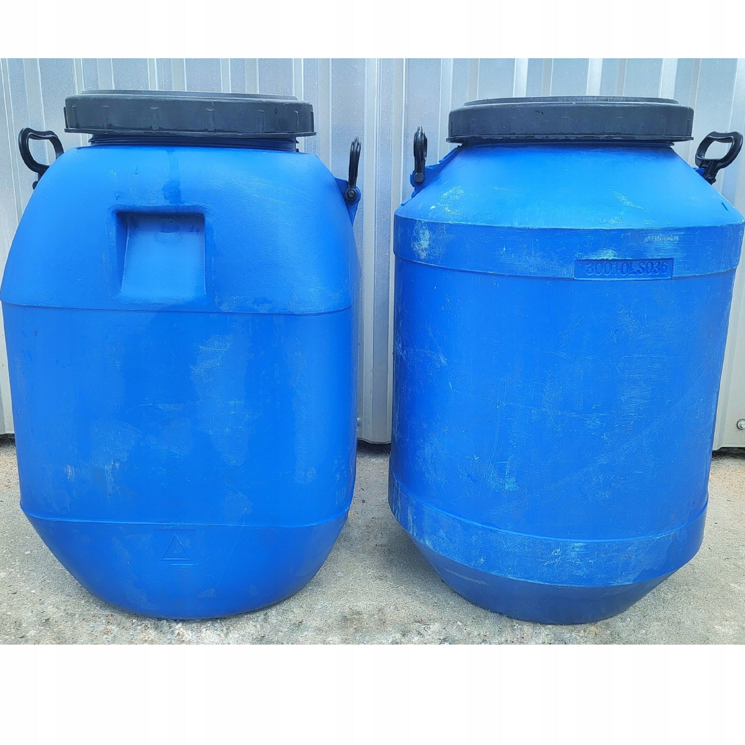 BARREL 60L SCREWED with handles USED square MASSIVE Manufacturer code B60czos