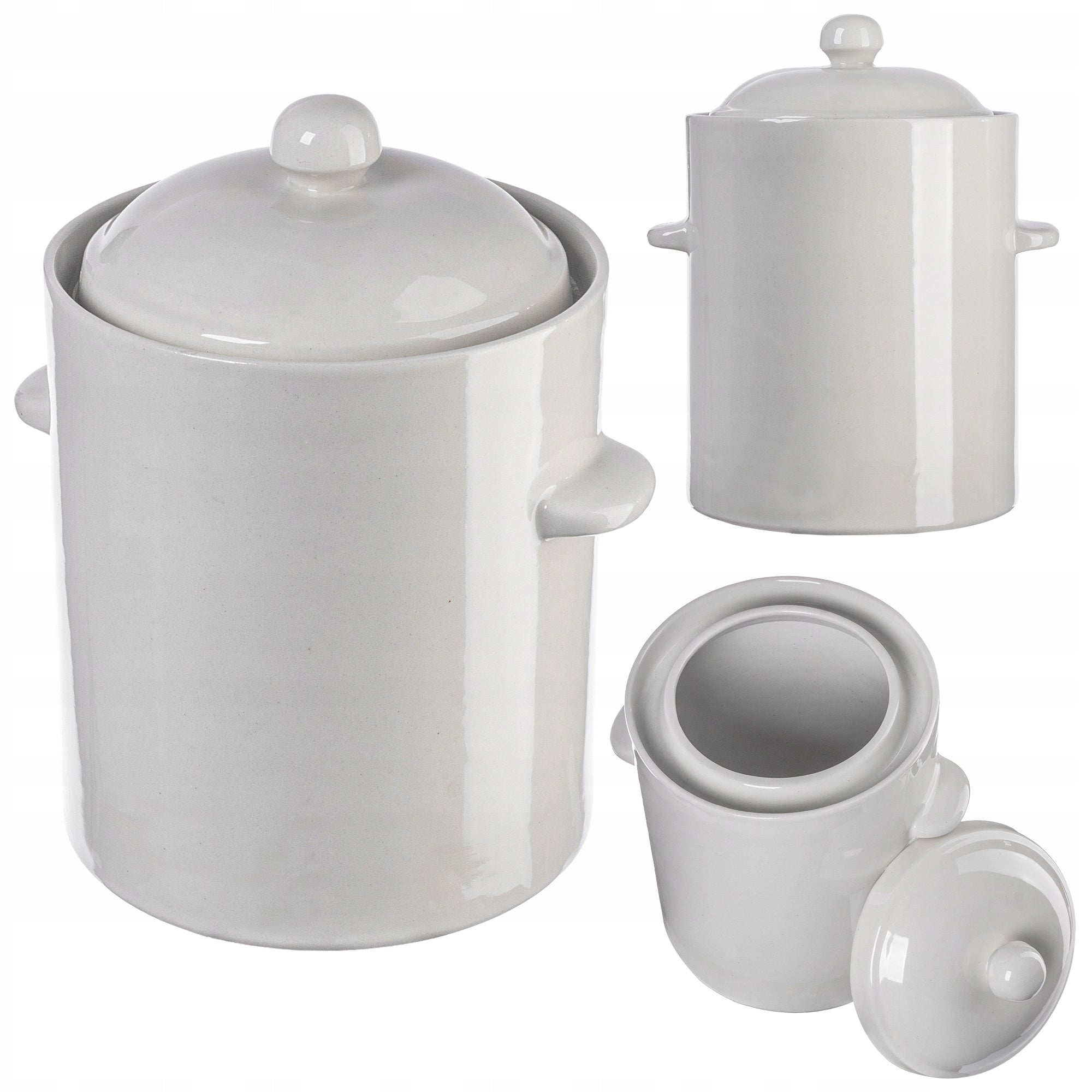 BARREL PICKLING POT WITH FLANGE 5L CABBAGE STONEWARE FOR CUCUMBERS Packaging status original
