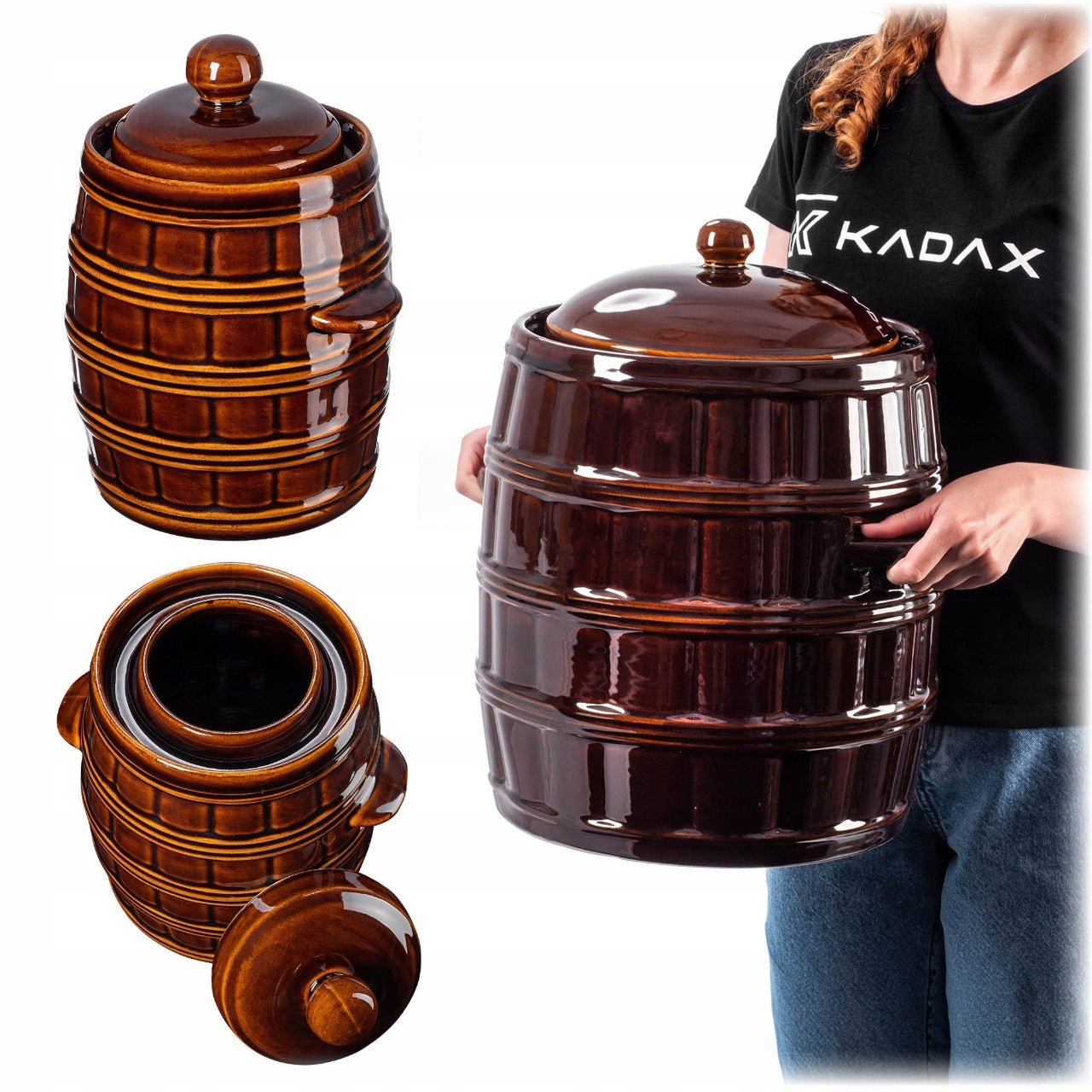 BARREL STONEWARE 25L CABBAGE PICKLING POT WITH COLLAR Poland