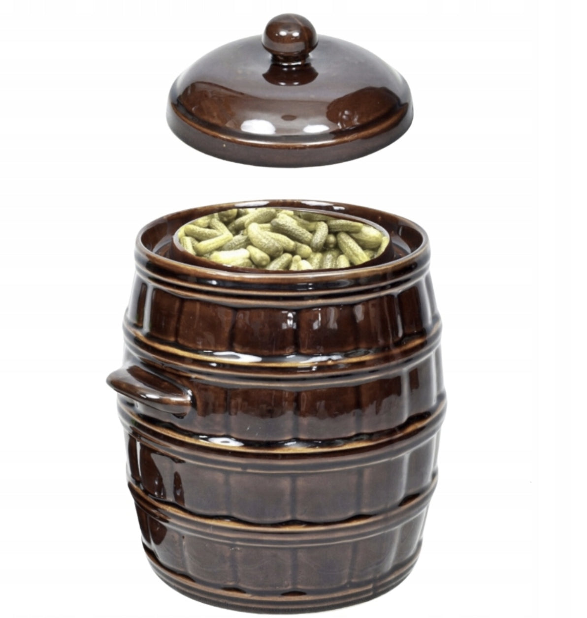 BARREL WITH LID FOR PICKLING CUCUMBERS CABBAGE 25L COLLAR STONE PLIERS Manufacturer code 5906506946369