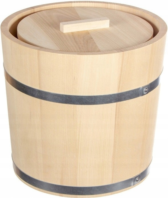 BARREL WOODEN POT FOR PICKLING CABBAGE CUCUMBERS SOLID LARGE 25L
