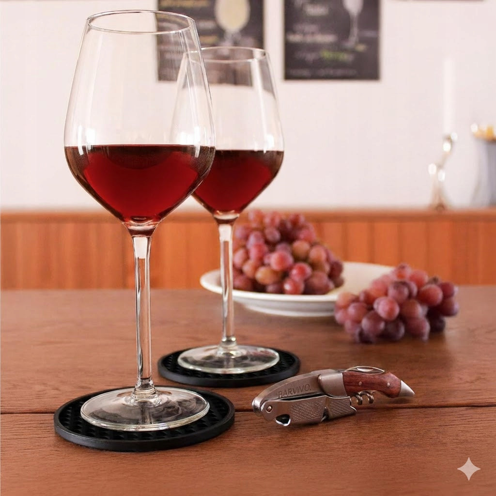 BARTENDING PADS UNDER glass set of 8pcs with bar stand Packaging status original