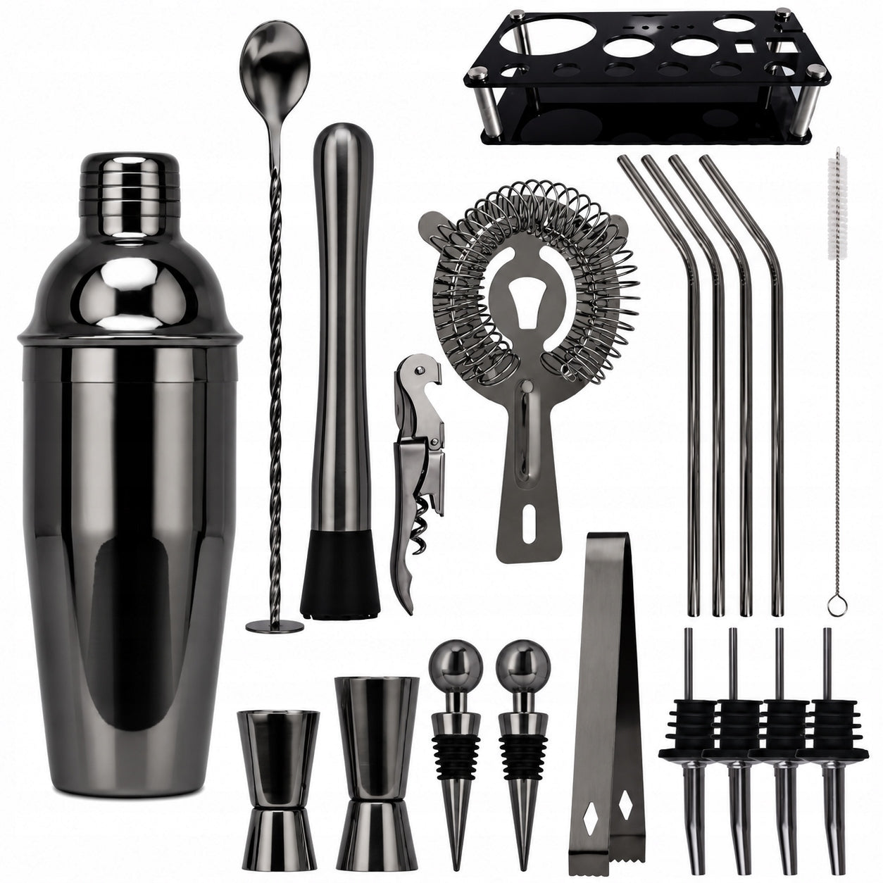 BARTENDING SET 20 ELEMENTS SHAKER STAND PROFESSIONAL FOR DRINKS Manufacturer Aptel