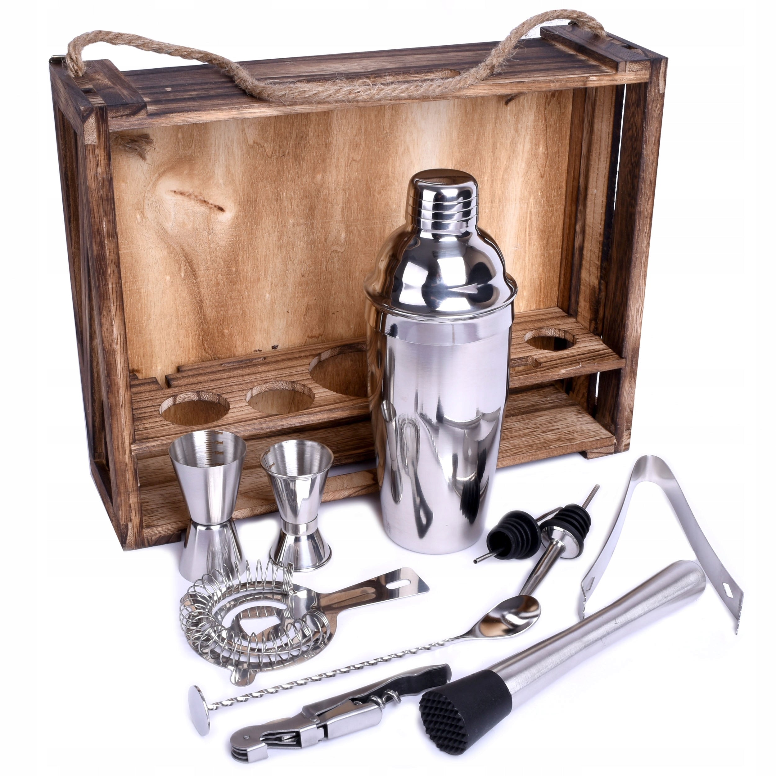 BARTENDING SET FOR COCKTAIL DRINKS SHAKER 550ml CHRISTMAS GIFT Packaging status original
