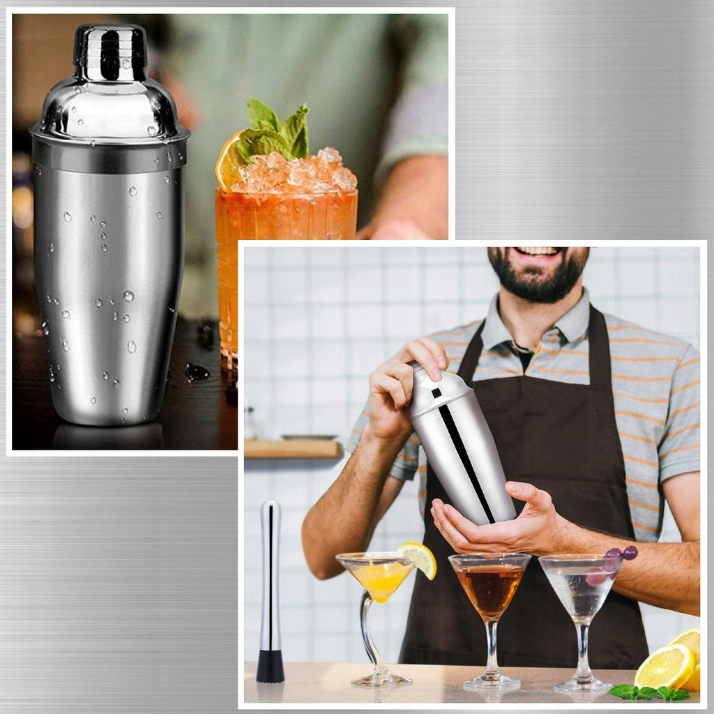 BARTENDING SET FOR COCKTAIL DRINKS SHAKER 8 EL. GIFT IDEA Manufacturer code ZESTAW BARMAŃSKI DO DRINKÓW KOKTAJLI