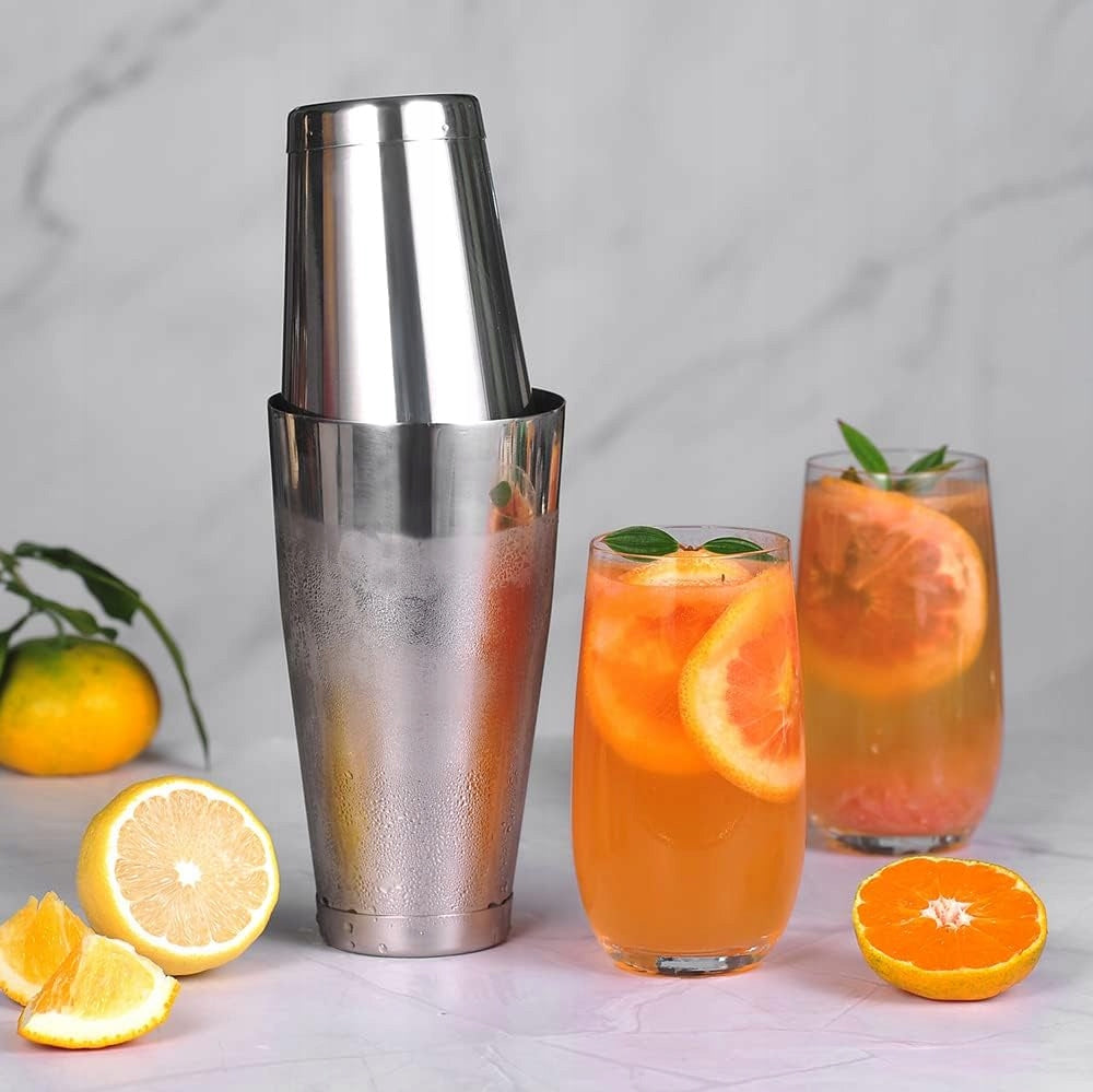 BARTENDING SHAKER 2-PIECE TIN-TIN 800ML STEEL PROFESSIONAL FOR DRINKS Manufacturer code E305