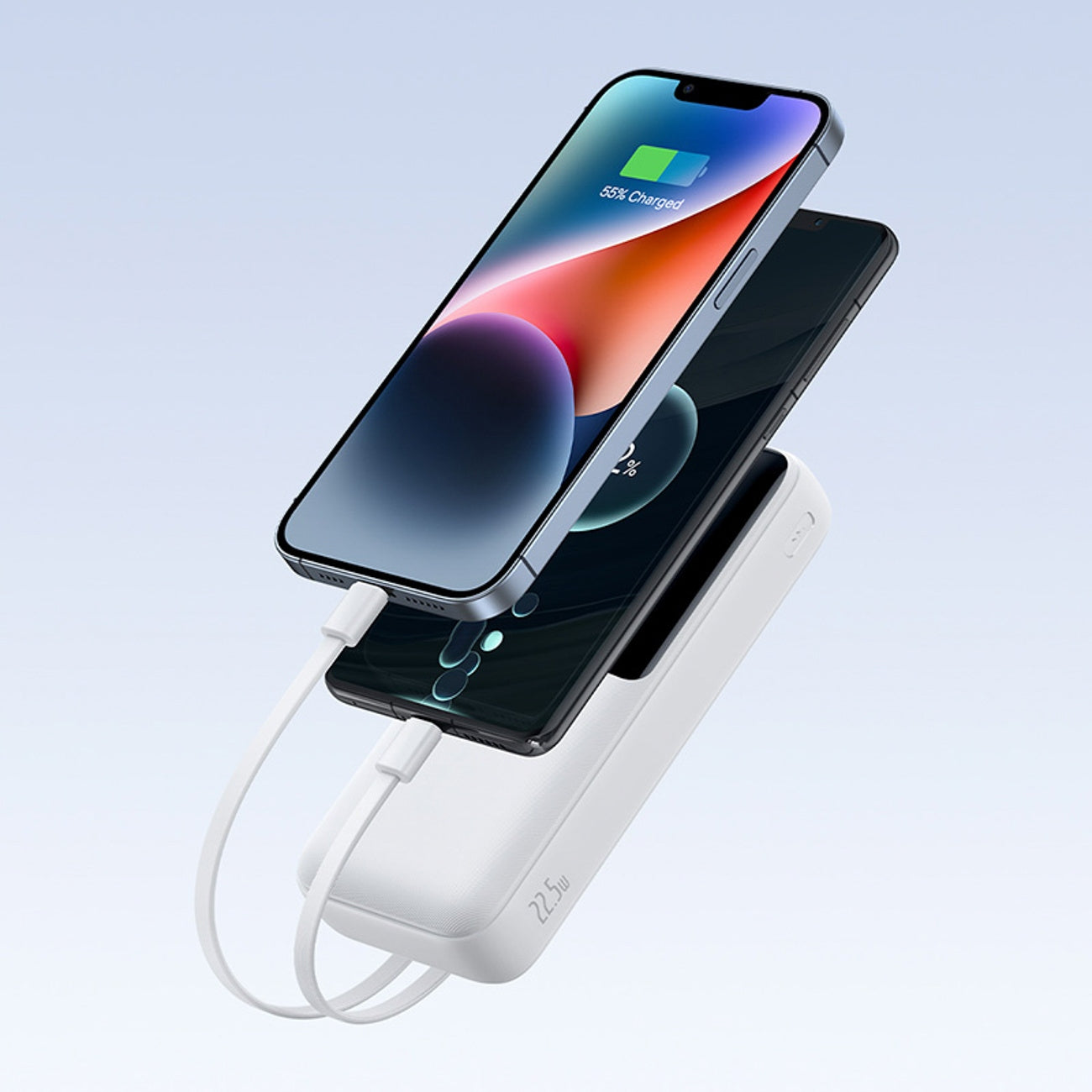BASEUS POWERBANK 20000 mAh 22.5W USB-C USB BUILT-IN USB-C LIGHTNING CABLES Battery capacity 20000 mAh