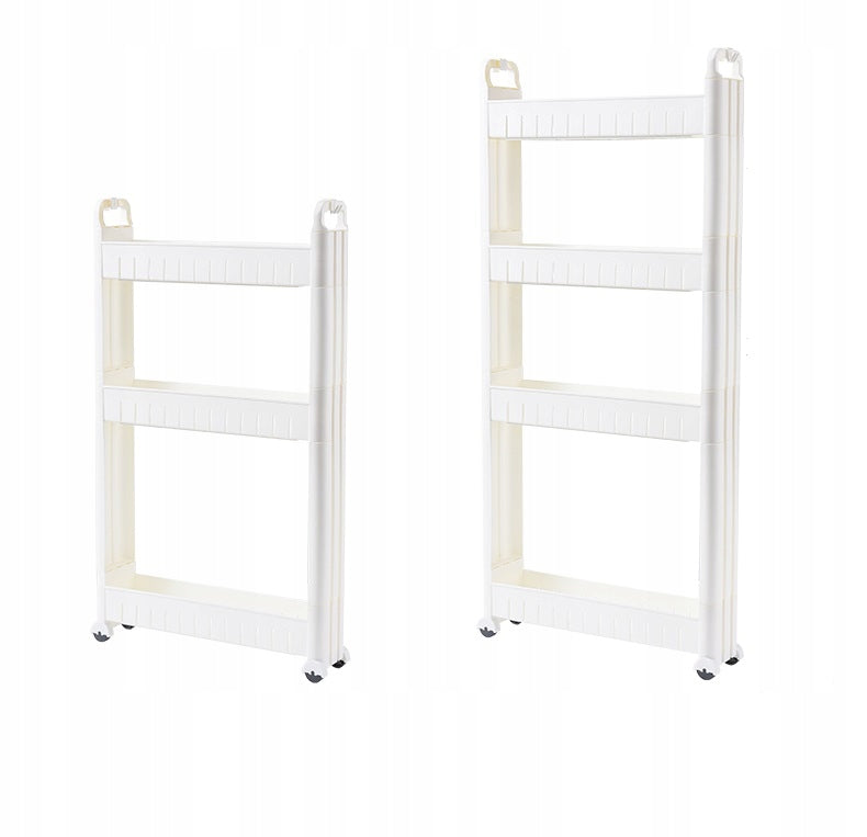 BASKET BOOKCASE STAND 3 SHELVES ORGANIZER ON WHEELS FOR SPICES 73x45x10 CM Manufacturer code 20432