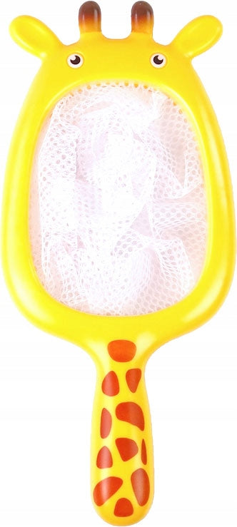 BATH TOYS GIRAFFE MESH FOR CATCHING AND RUBBER ANIMALS FOR WATER Packaging status original