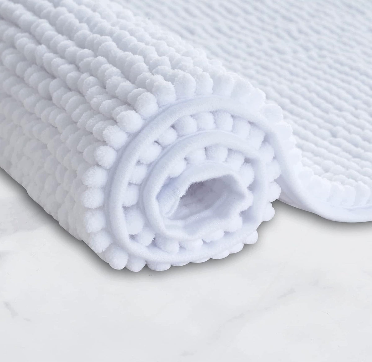 BATHROOM MAT 40X60CM CHENILLE SOFT ABSORBENT NON-SLIP RECTANGULAR