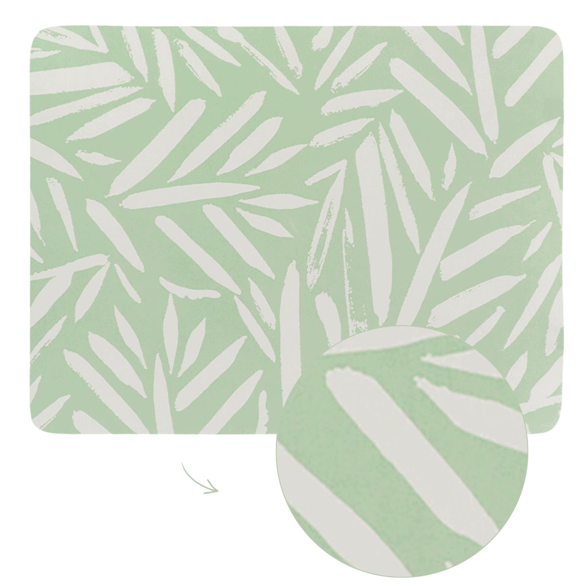 BATHROOM MAT 45 x 60 cm green non-slip patterns bathroom rug