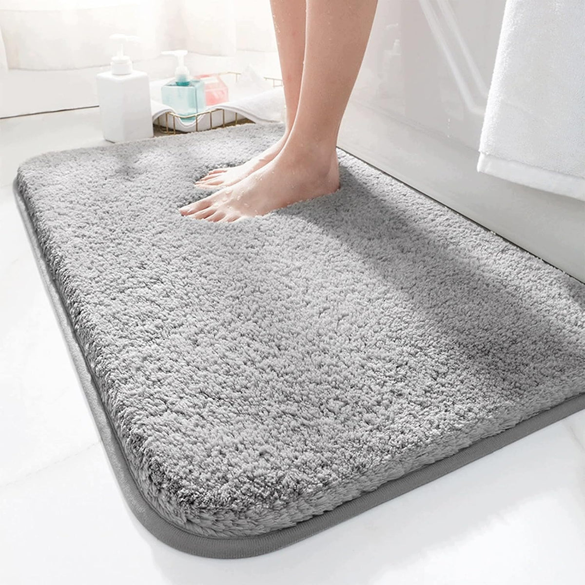 BATHROOM MAT 50X80 CM NON-SLIP MICROFIBER SHAGGY