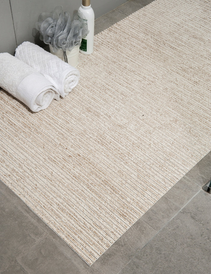 BATHROOM MAT CUSTOMIZED BATHROOM RUG PVC FOAM width 65cm Beige Brand e-floor