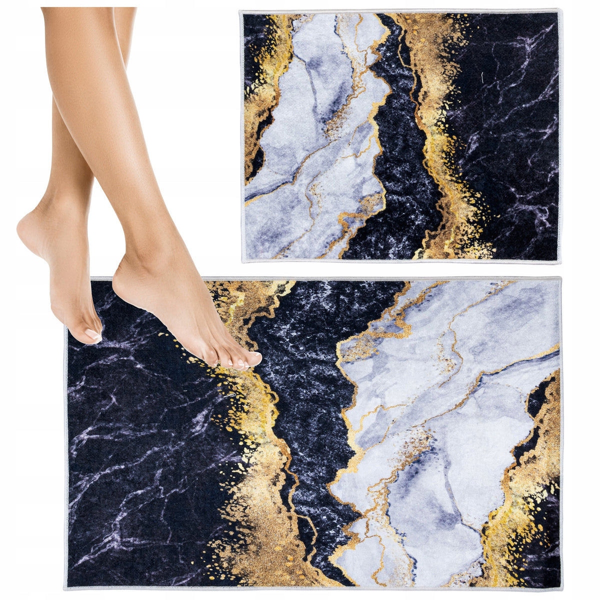 BATHROOM MATS SET, 2 pcs. ANTI-SLIP