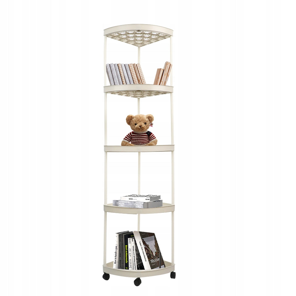 BATHROOM ORGANIZERS SHELF, MULTIFUNCTIONAL SHELF FOR LIVING ROOM WITH WHEELS 360° Furniture color white