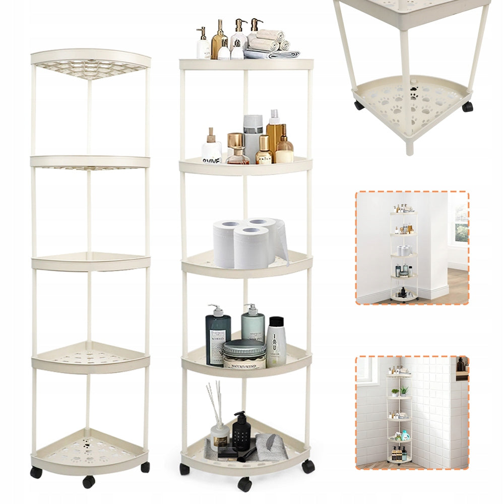BATHROOM ORGANIZERS SHELF, MULTIFUNCTIONAL SHELF FOR LIVING ROOM WITH WHEELS 360°