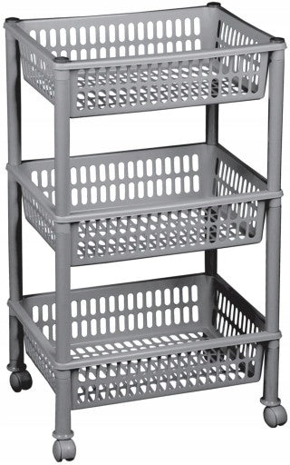 BATHROOM RACK WITH WHEELS 3 SHELVES PLAST BYDGOSZCZ