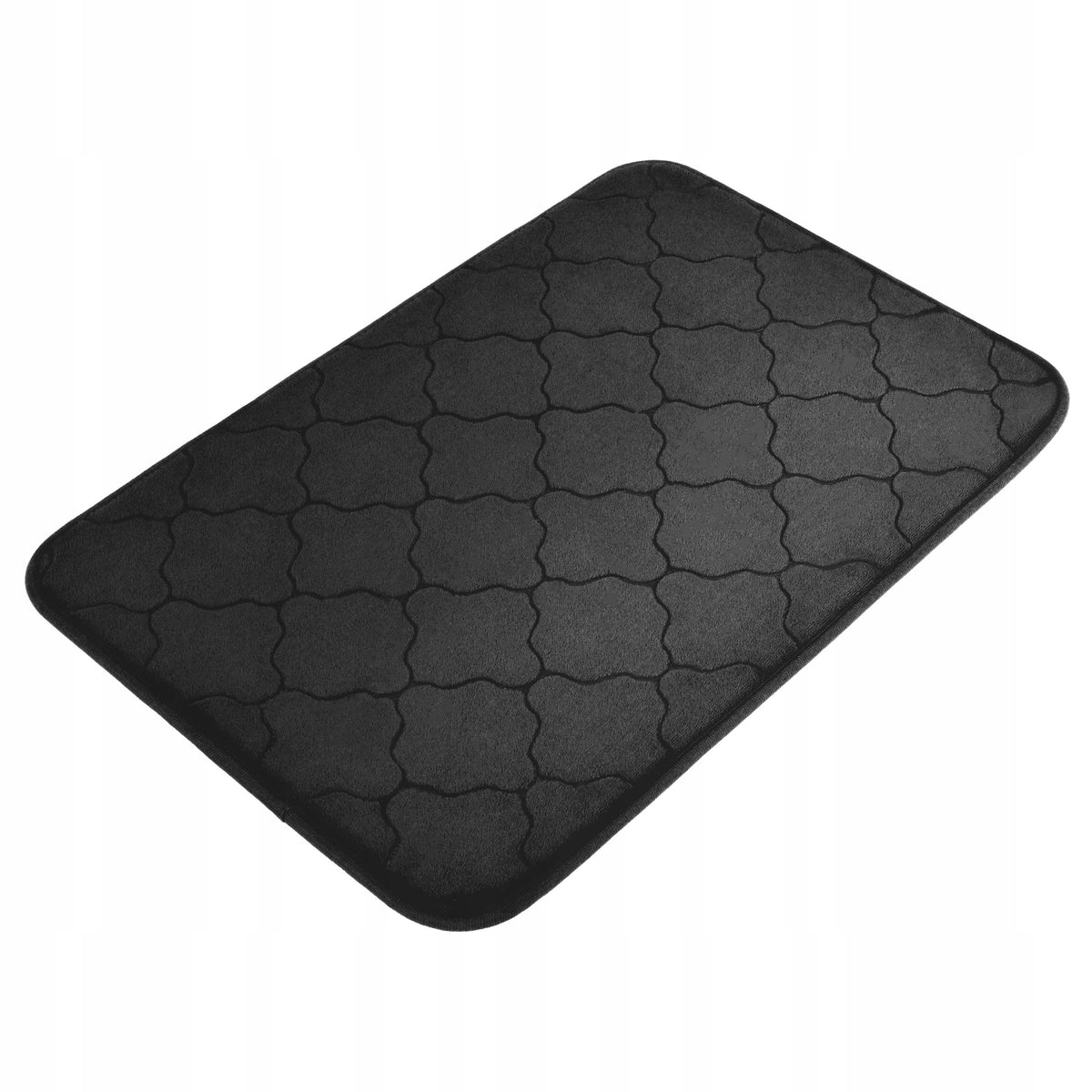 BATHROOM RUG 40x60 CM MODERN PATTERN BLACK SOFT NON-SLIP