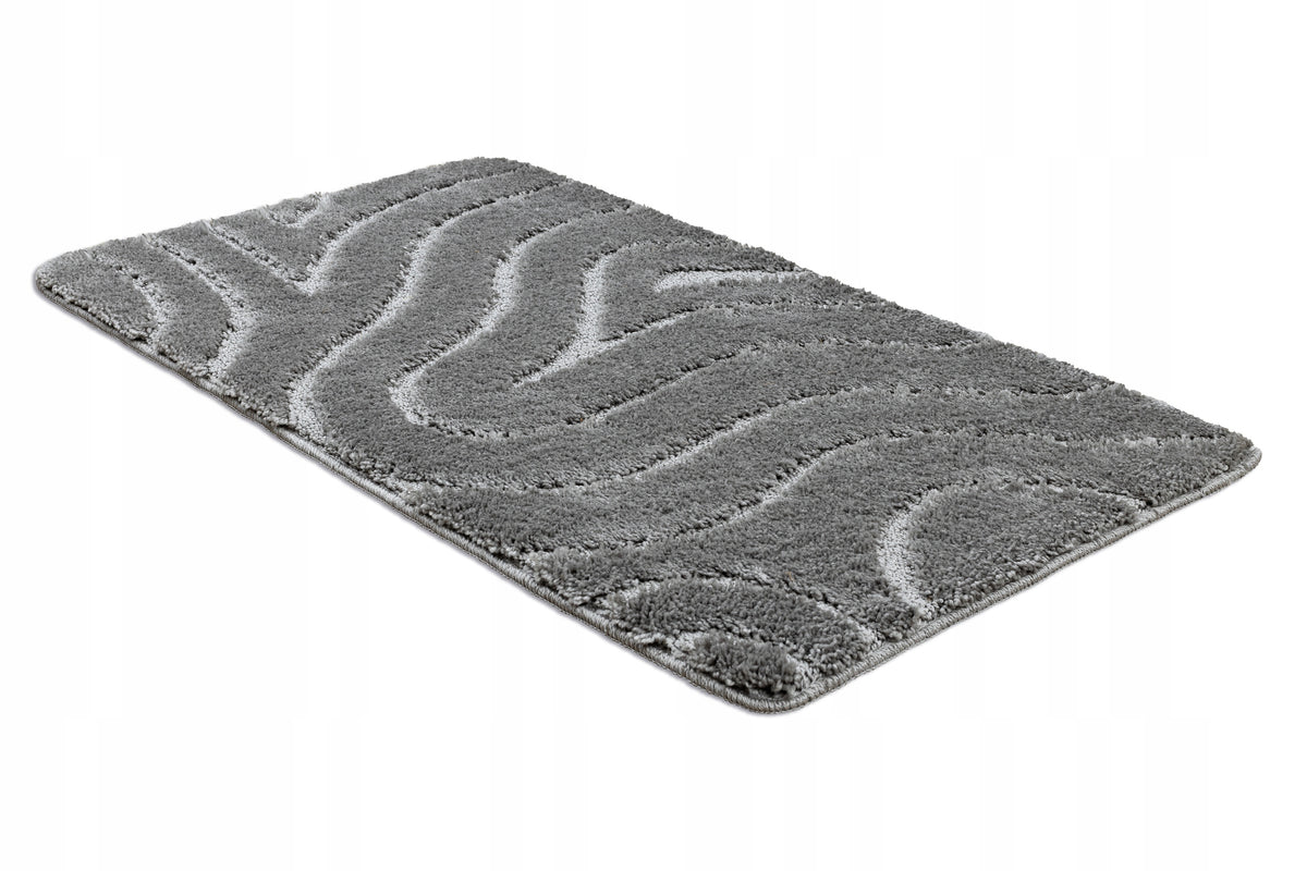 BATHROOM RUG 60x100 WAVES grey NON-SLIP SOFT #KPL262 Manufacturer code KPL262