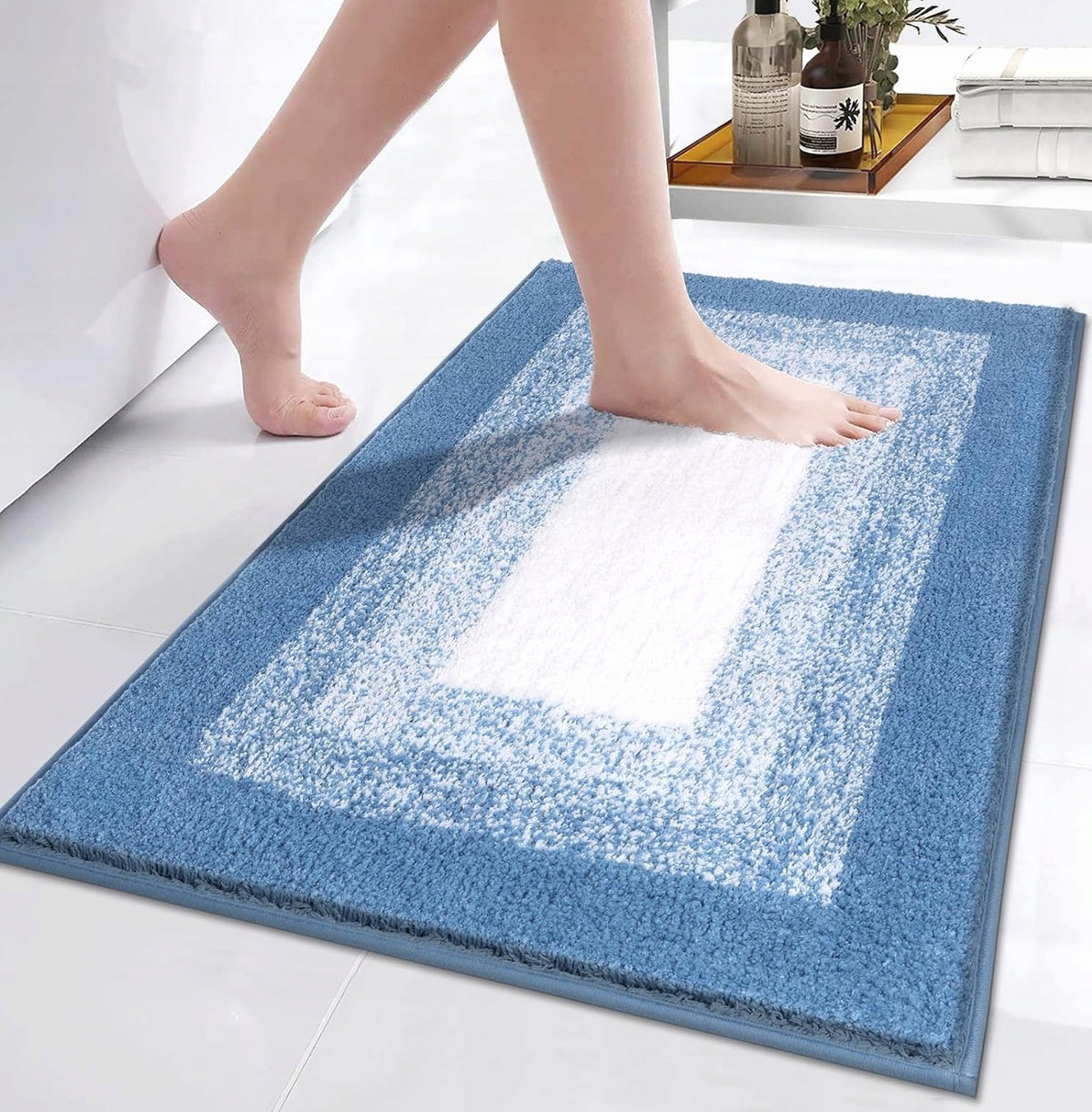 BATHROOM RUG 80X120CM ABSORBENT MAT NON-SLIP THICK SOFT