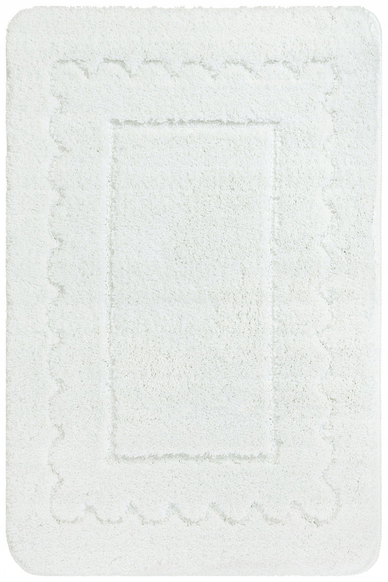 BATHROOM RUG FOR TOILET NON-SLIP WHITE THICK SOFT CLAM 50x80 cm Length 80 cm