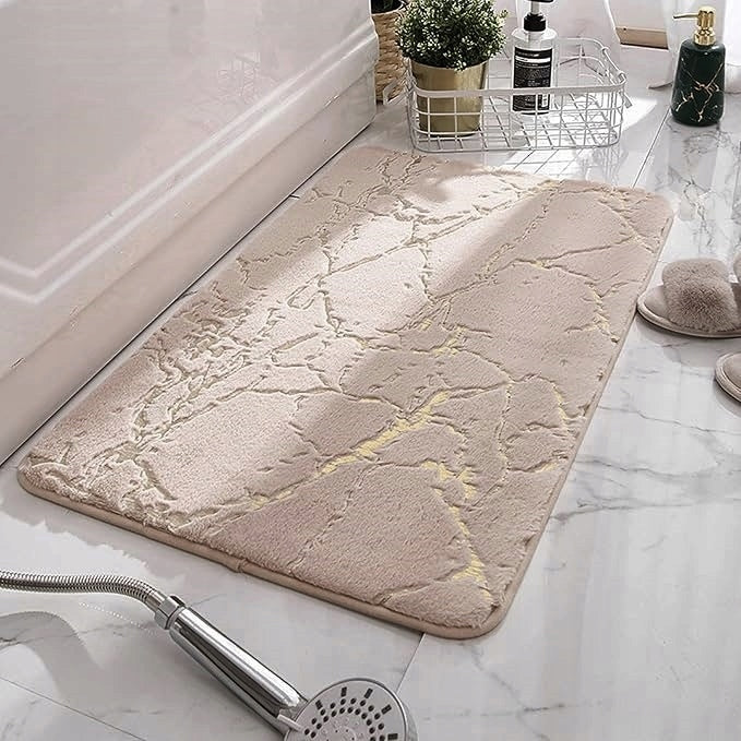 BATHROOM RUG MARBLE DT-11 WALKWAY FOAM MAT 50x80 BEIGE EAN (GTIN) 5904302064553