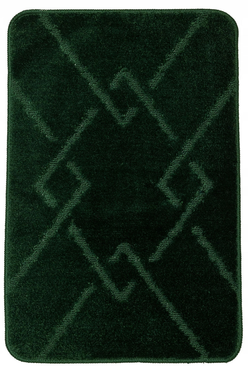 BATHROOM RUG MAT DARK BOTTLE GREEN NON-SLIP 50x80 cm Length 80 cm