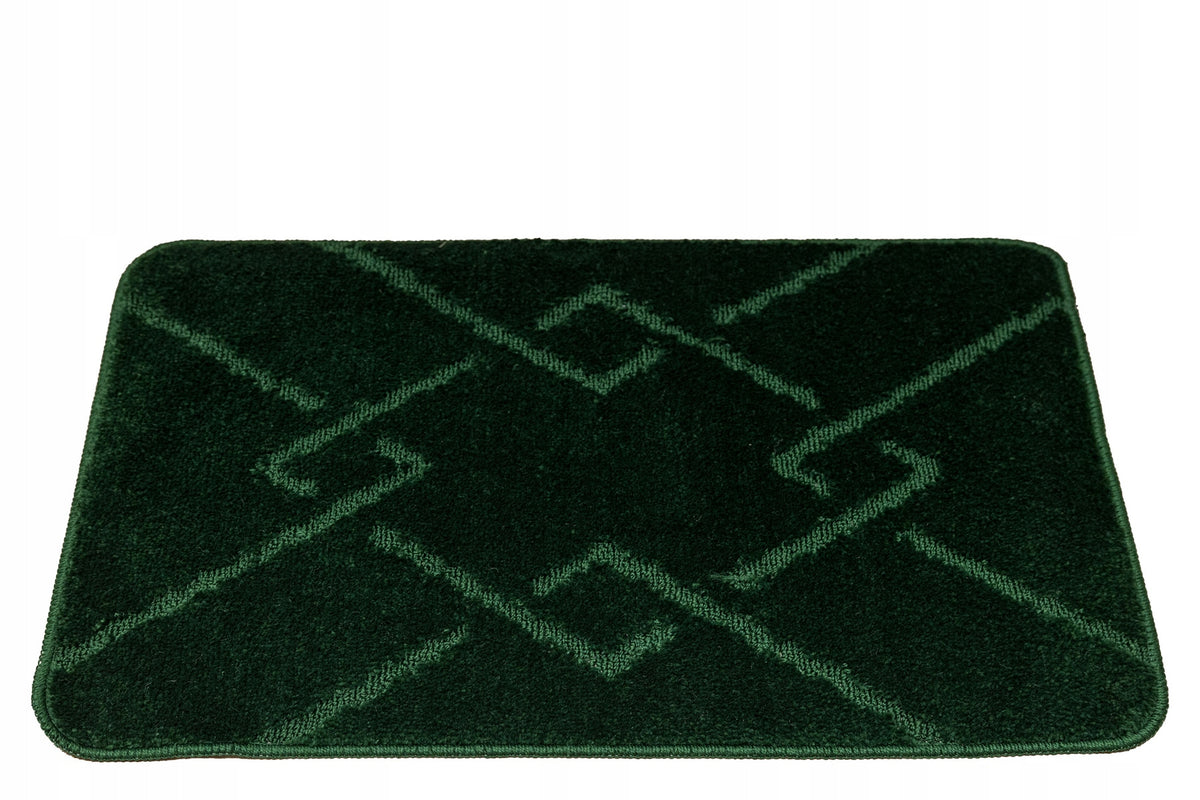 BATHROOM RUG MAT DARK BOTTLE GREEN NON-SLIP 50x80 cm