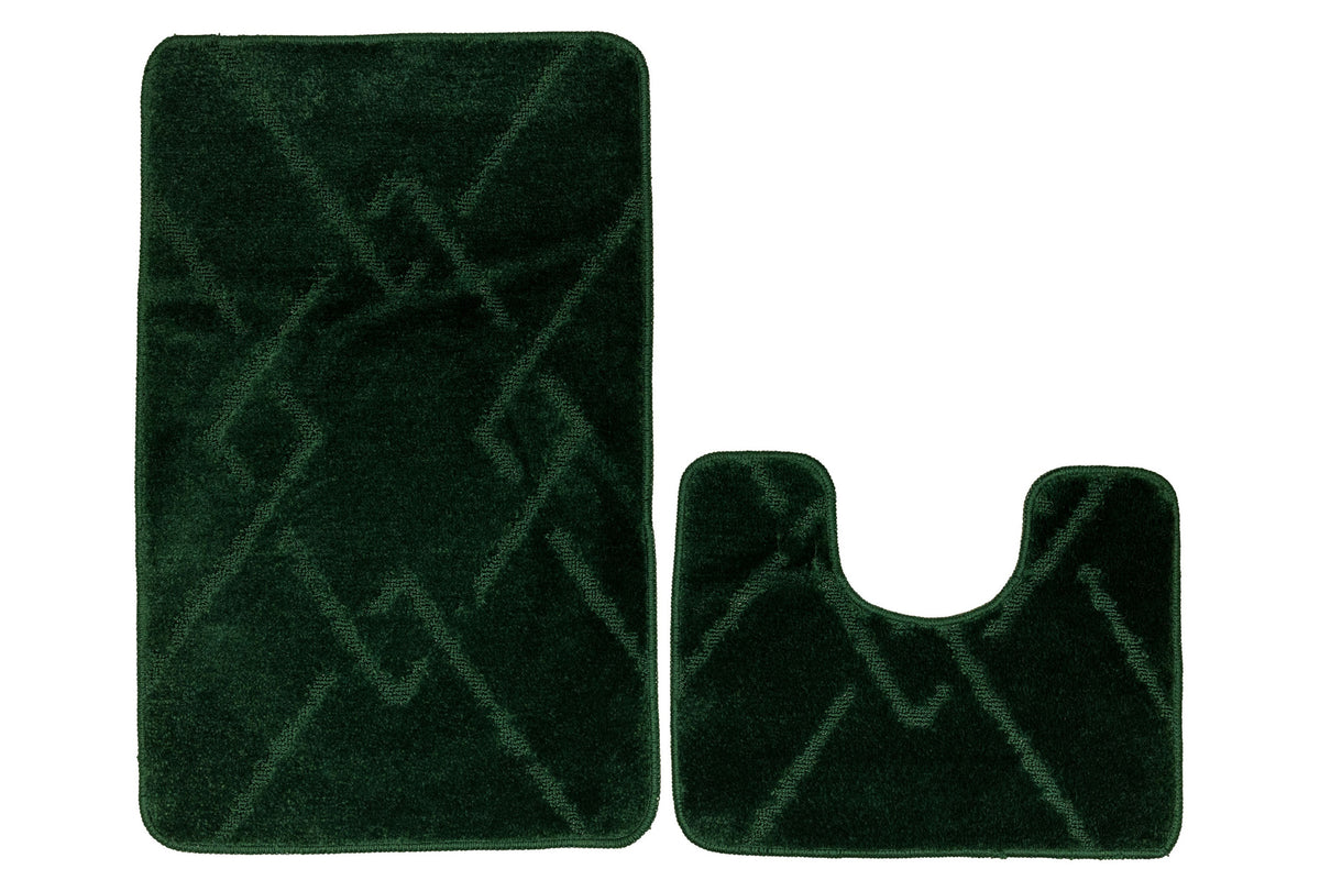 BATHROOM RUG NON-SLIP GREEN IN DIAMONDS MORENO 2-cz SET Manufacturer code moreno green 2cz