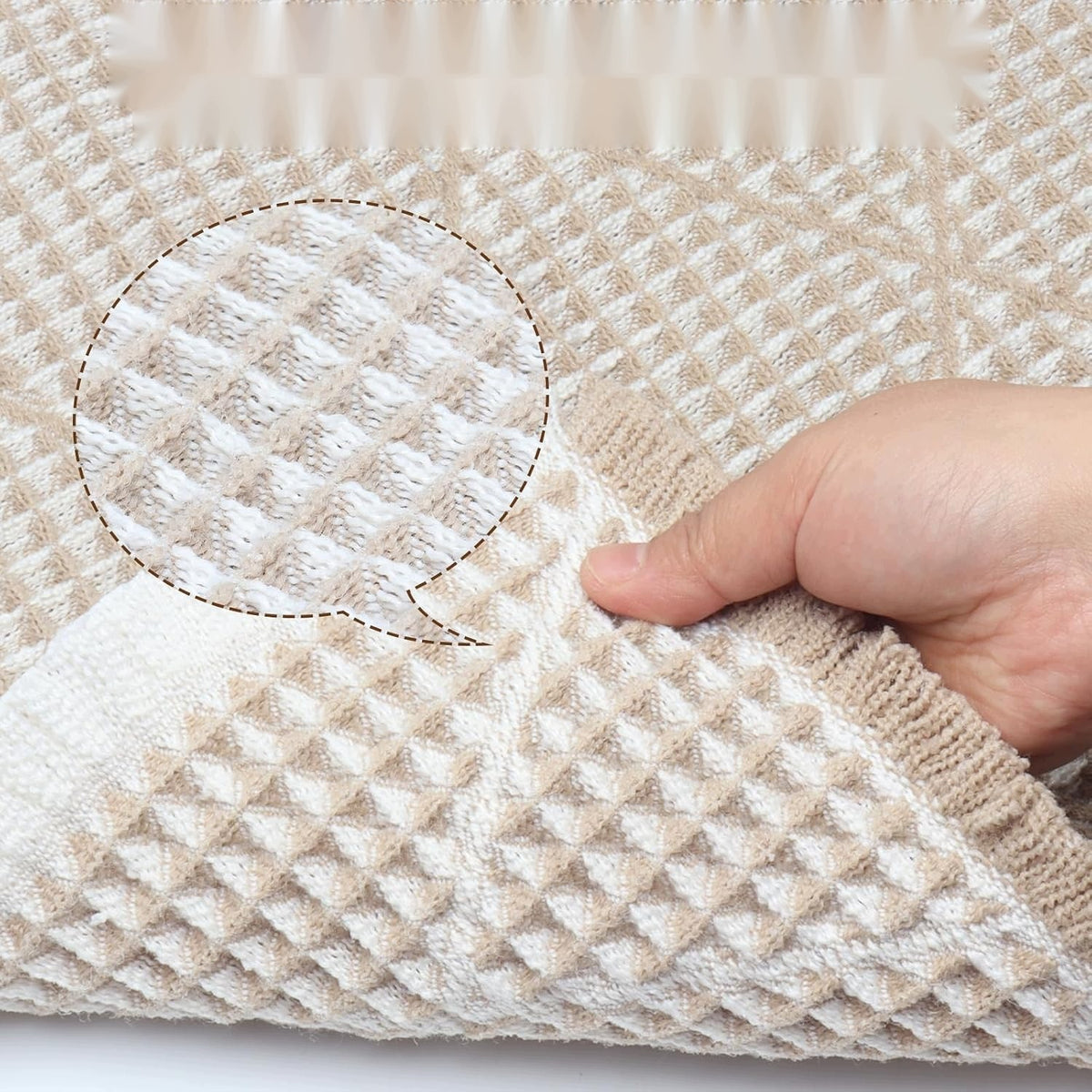 BATHROOM RUG SET OF 2 NON-SLIP ABSORBENT WASH SOFT BOHO Product width 1 cm