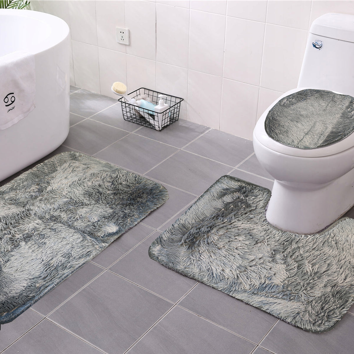 BATHROOM RUG SET OF 3 SOFT ABSORBENT LARGE RUGS Packaging status original