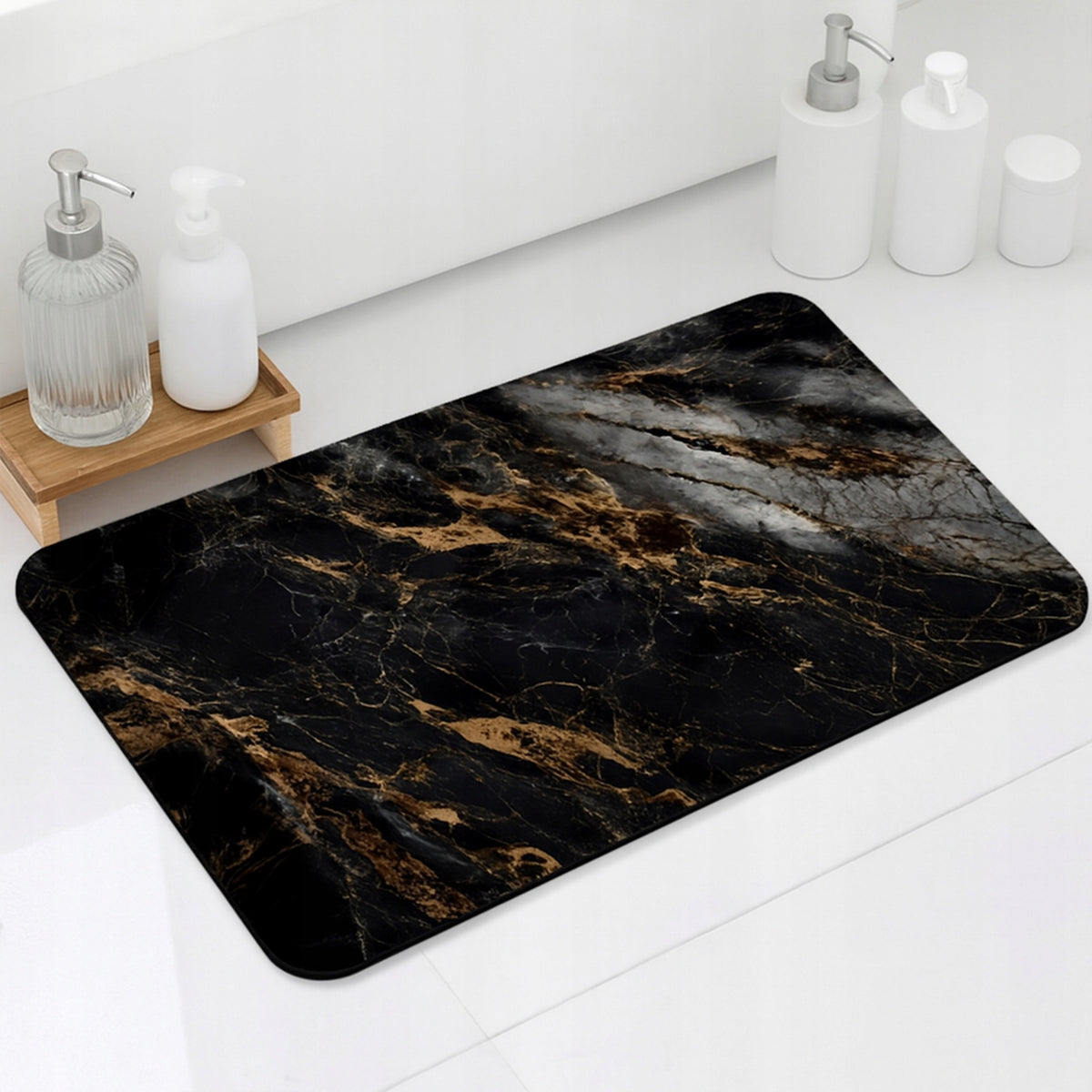 BATHROOM RUG XXL BATHROOM MAT NON-SLIP QUICK-DRYING 50x80cm Manufacturer code DYWANIK ŁAZIENKOWY KAMIEŃ MARMUR NOWOCZESNY
