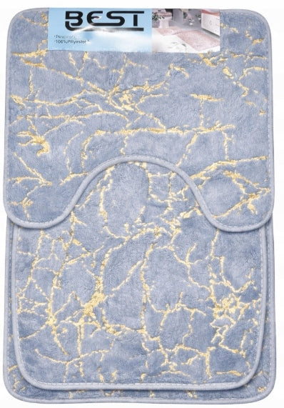 BATHROOM RUGS SET OF 3 NON-SLIP QUICK-DRYING MARBLE Brand Best