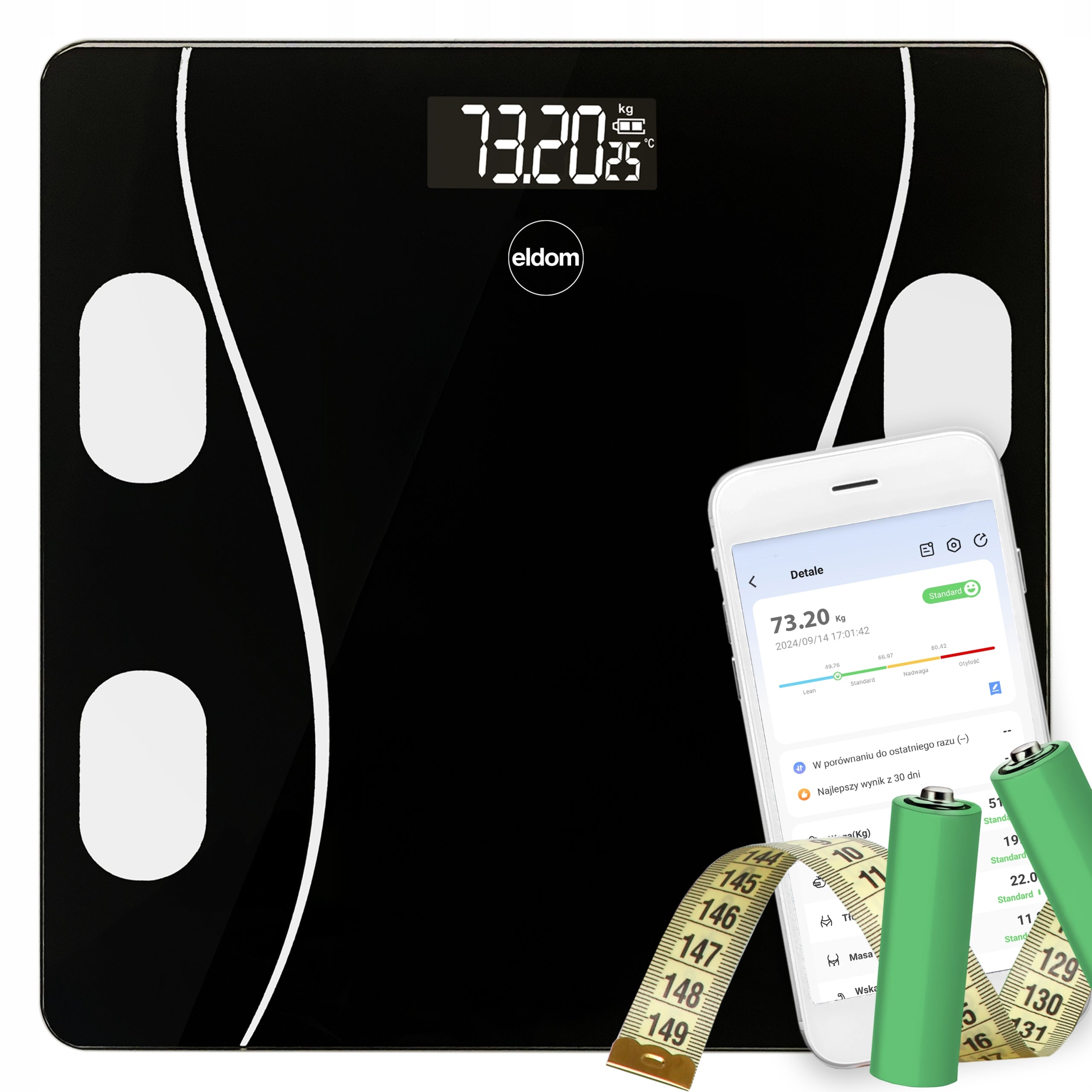BATHROOM SCALE ANALYTICAL BMI ELECTRONIC BLUETOOTH GLASS UP TO 180kg